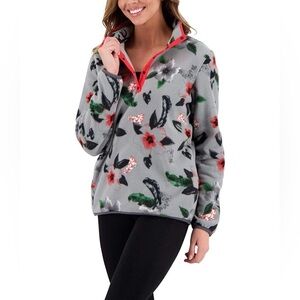 Obermeyer Heritage Collection Leilani TG Boulder Fleece Pullover 1/4 Snap USA  L